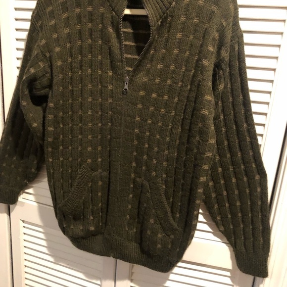Alpaca Fina Full Zip Sweater Olive Green - Picture 2 of 12